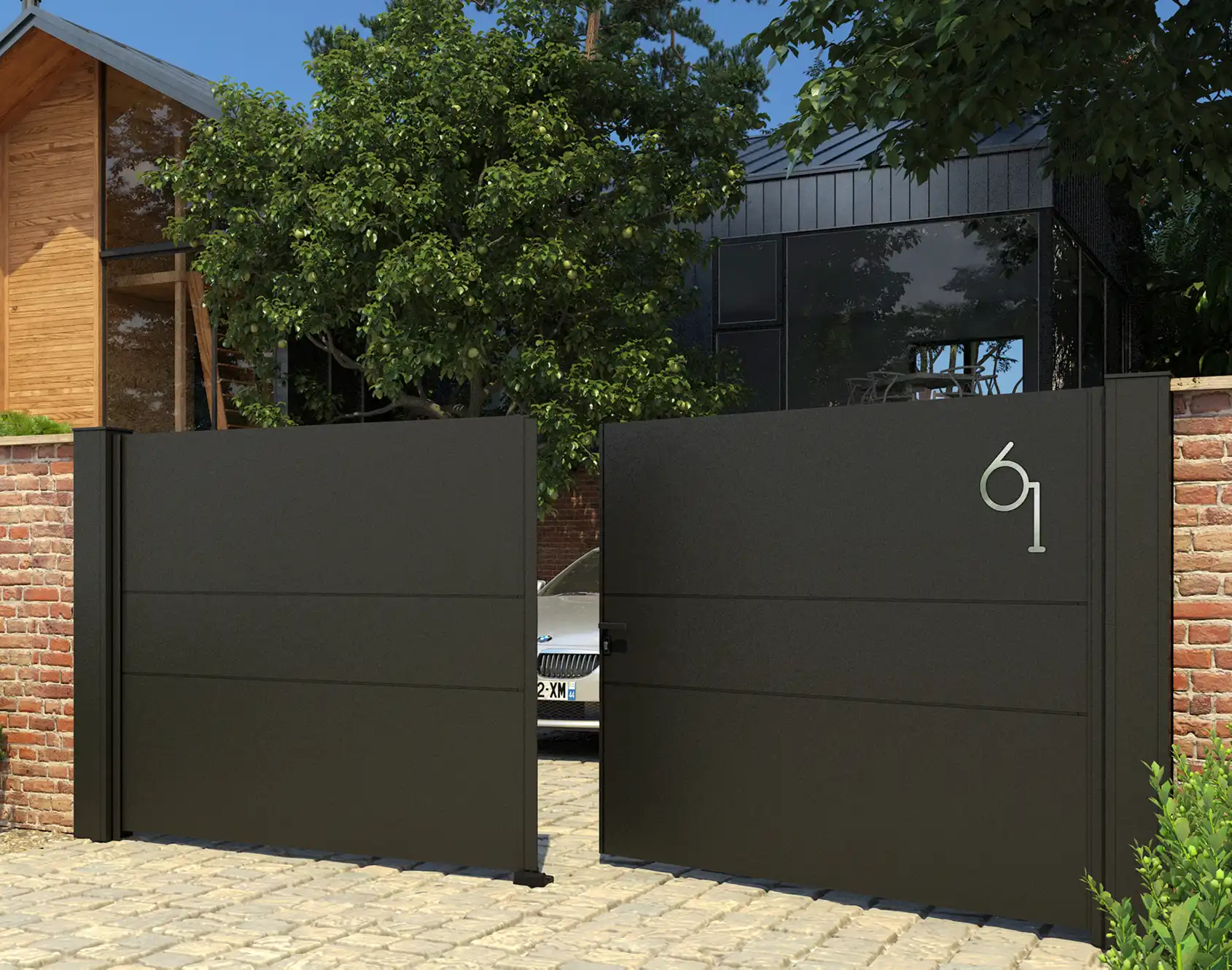 Portail coulissant aluminium Kenan - Kostum